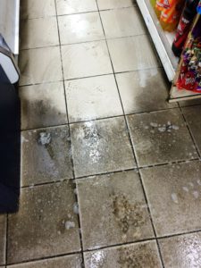 Cleaning Dirty Ceramic Tiles in Lewes Mini Market